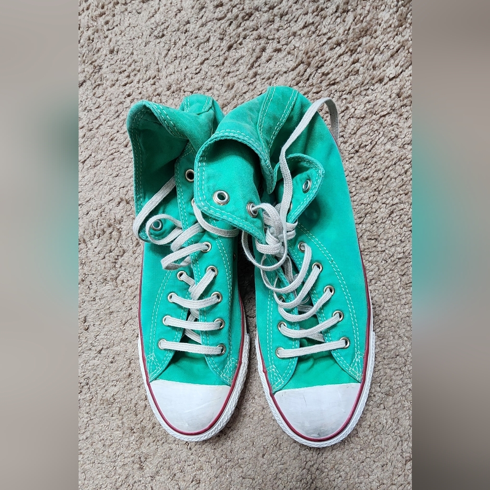 Converse Teal High-Top Sneakers